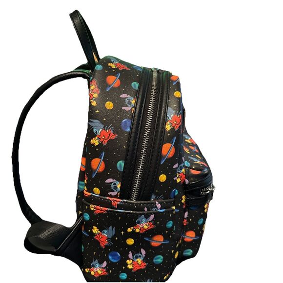Loungefly Disney Lilo & Stitch in Space Allover Print Mini Backpack - Picture 2 of 7